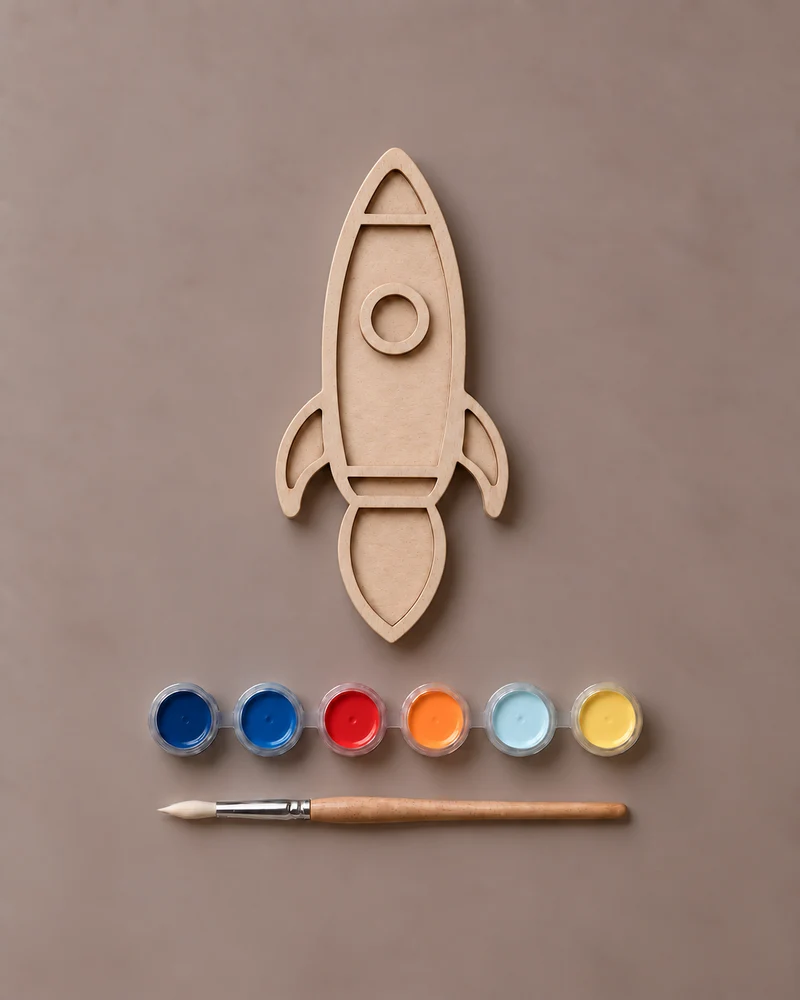 Little Lights Crafty Kit – DIY Wooden Space Rocket