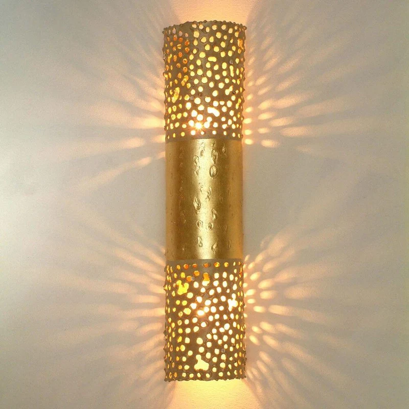 Wandleuchte 2-flammig Amazone Eisen Gold