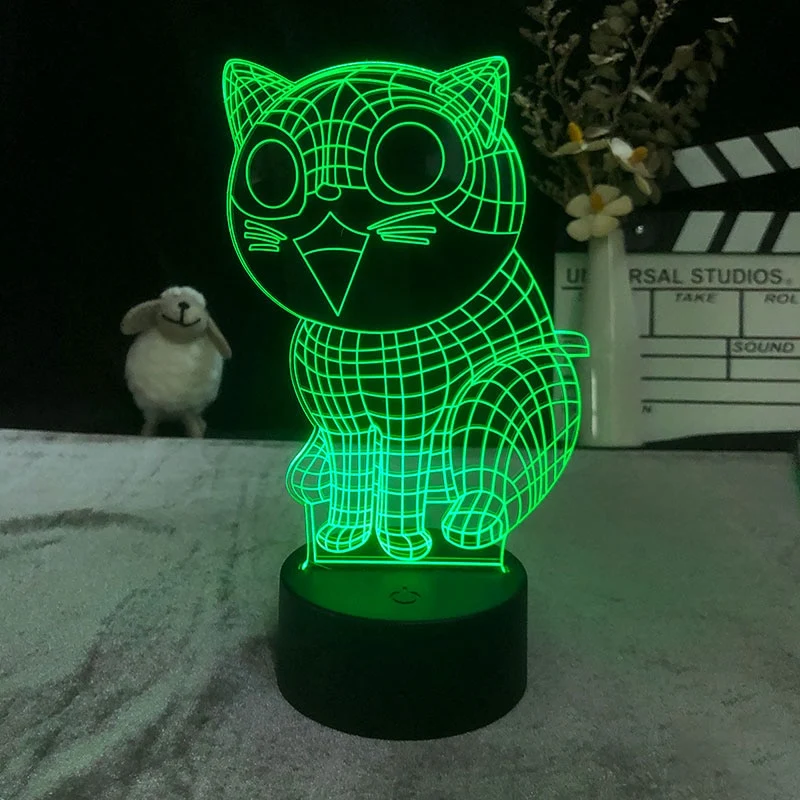 Lustige Katzen Nacht Lampe mit LED 3D Effekt
