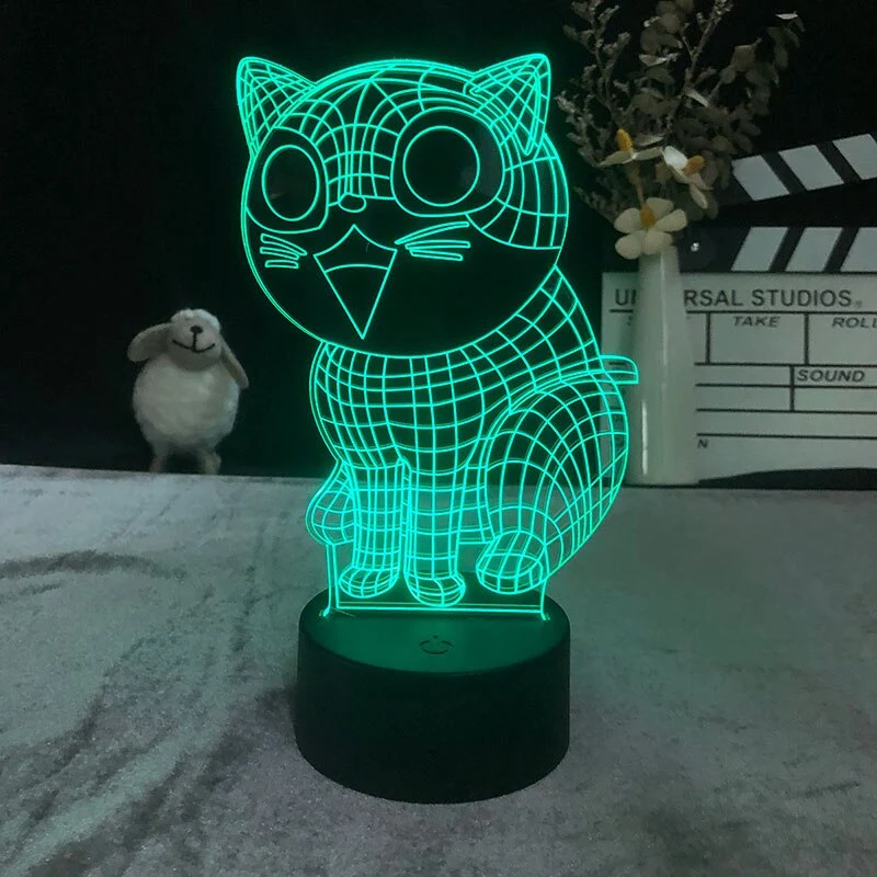 Lustige Katzen Nacht Lampe mit LED 3D Effekt
