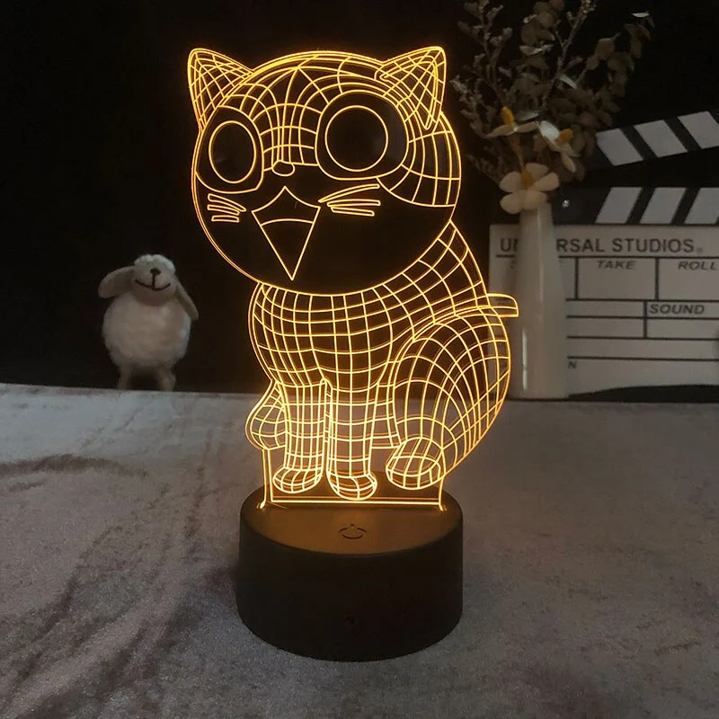 Lustige Katzen Nacht Lampe mit LED 3D Effekt