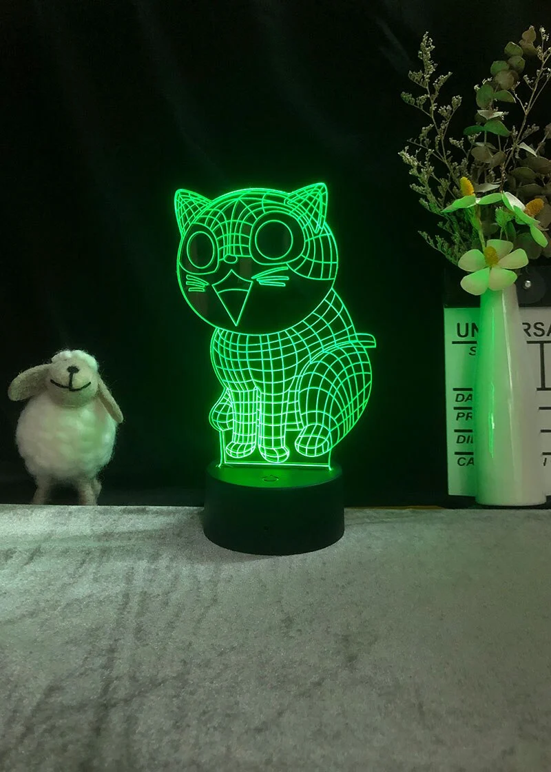 Lustige Katzen Nacht Lampe mit LED 3D Effekt