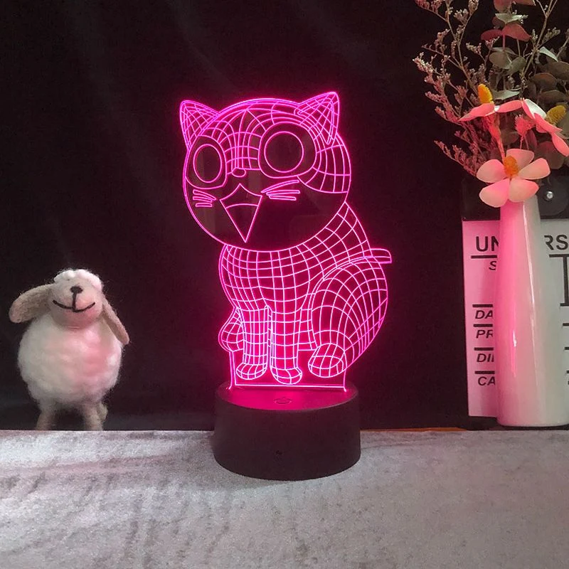 Lustige Katzen Nacht Lampe mit LED 3D Effekt