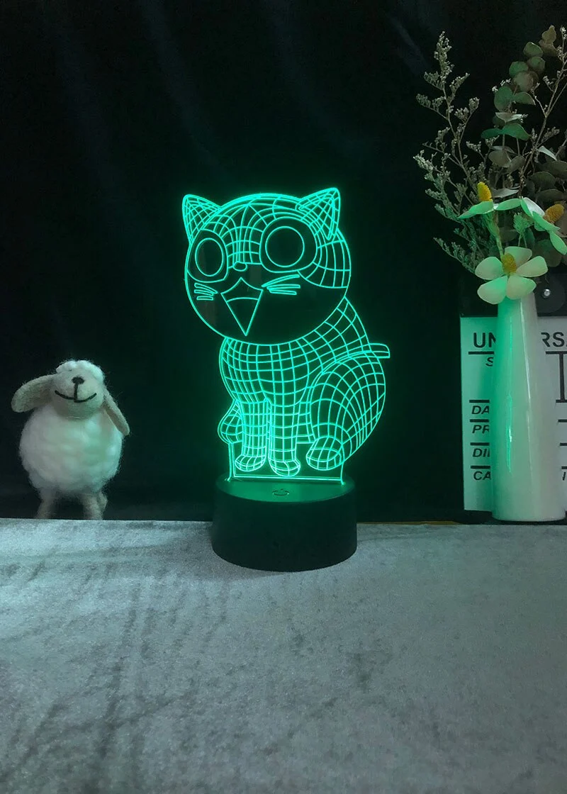 Lustige Katzen Nacht Lampe mit LED 3D Effekt