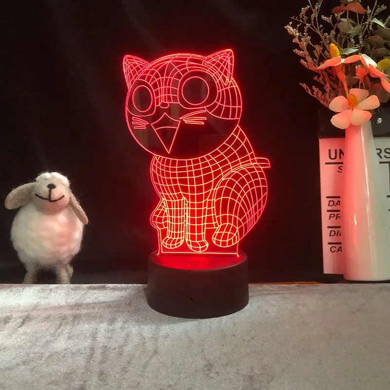 Lustige Katzen Nacht Lampe mit LED 3D Effekt