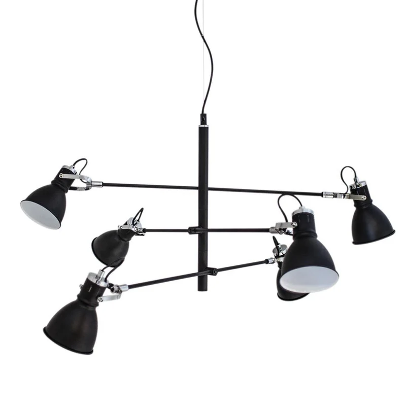 Hängeleuchte Pigalle 6-flg. Schwarz