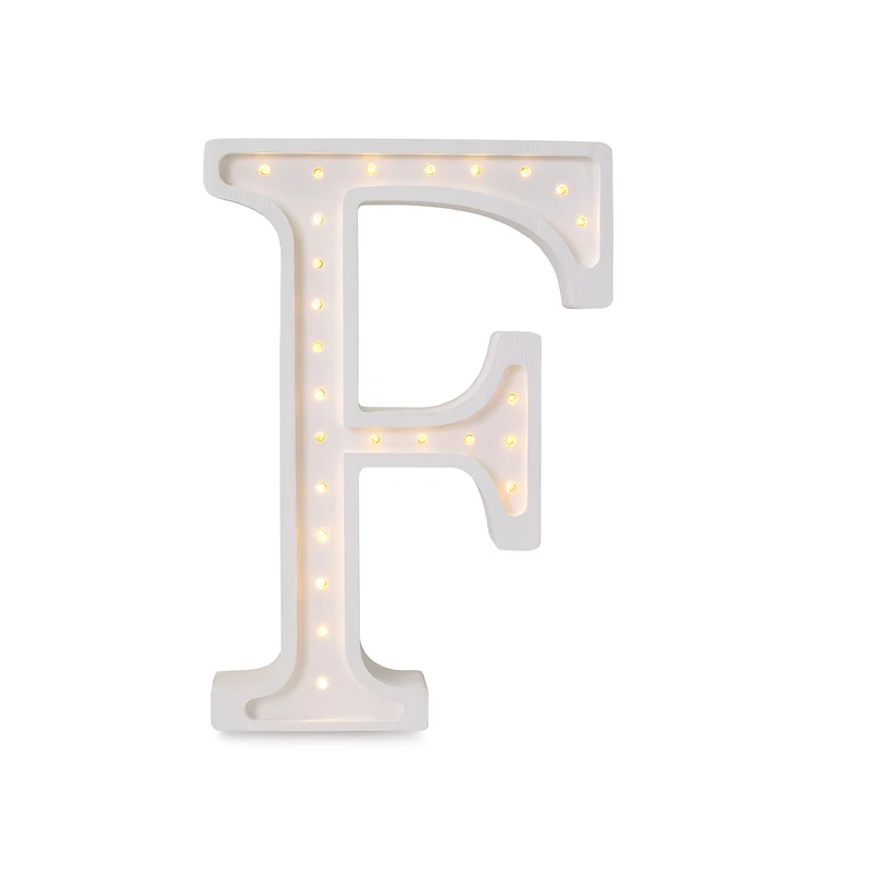 Little Lights Letter F Night Light | White