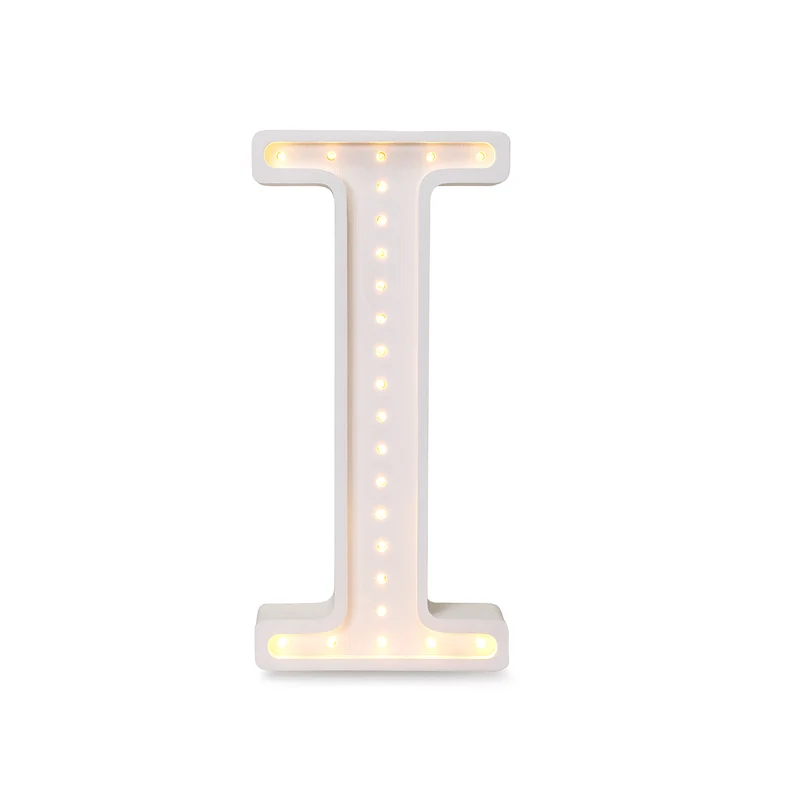 Little Lights Letter I Night Light | White
