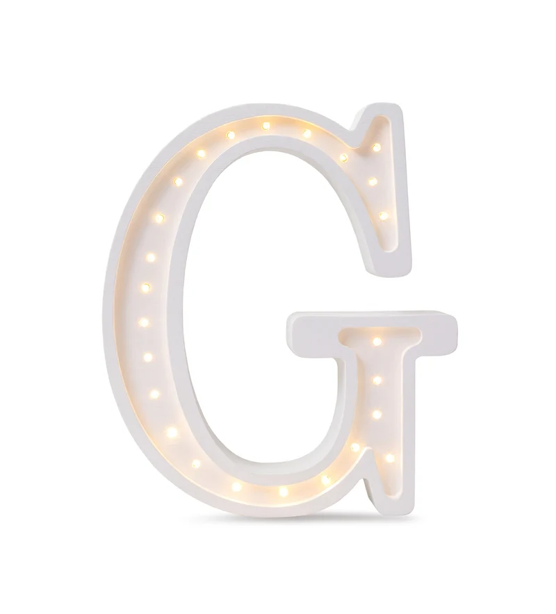 Little Lights Letter G Night Light | White