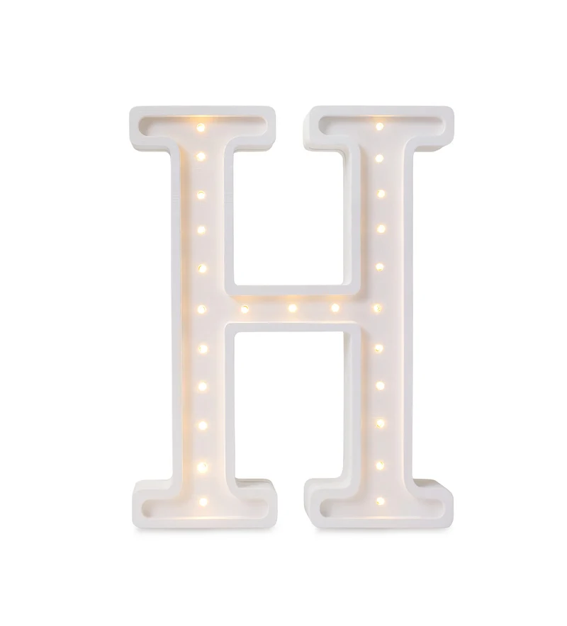 Little Lights Letter H Night Light | White