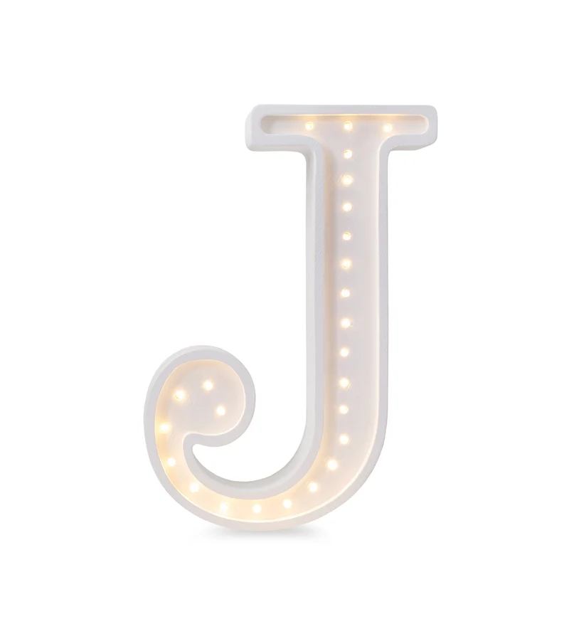 Little Lights Letter J Night Light | White