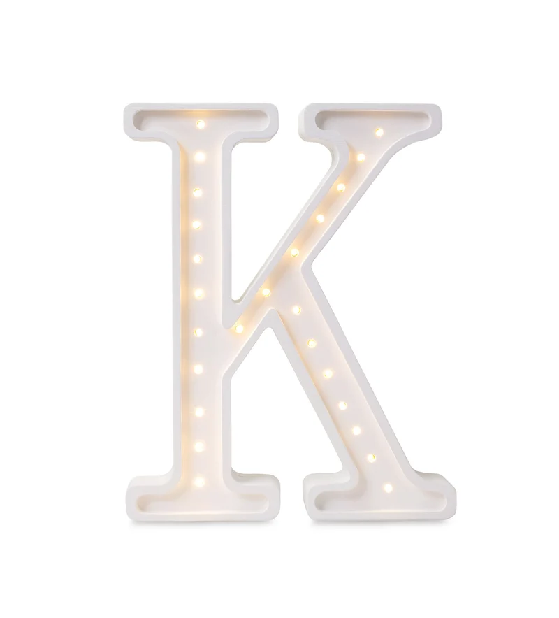 Little Lights Letter K Night Light | White