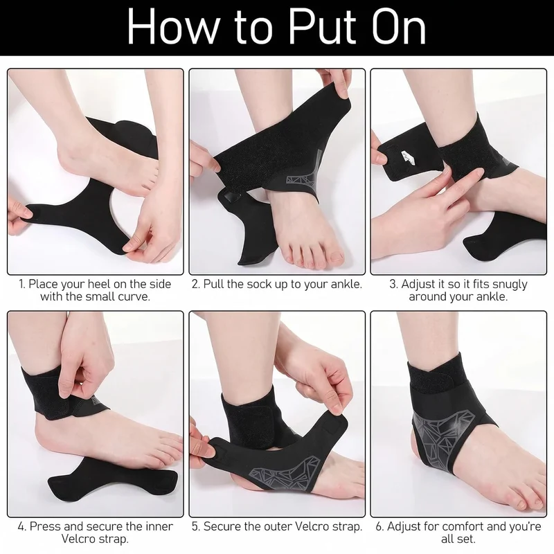 Knöchelbandage elastisch Fußbandage Sprunggelenk Sport Unisex