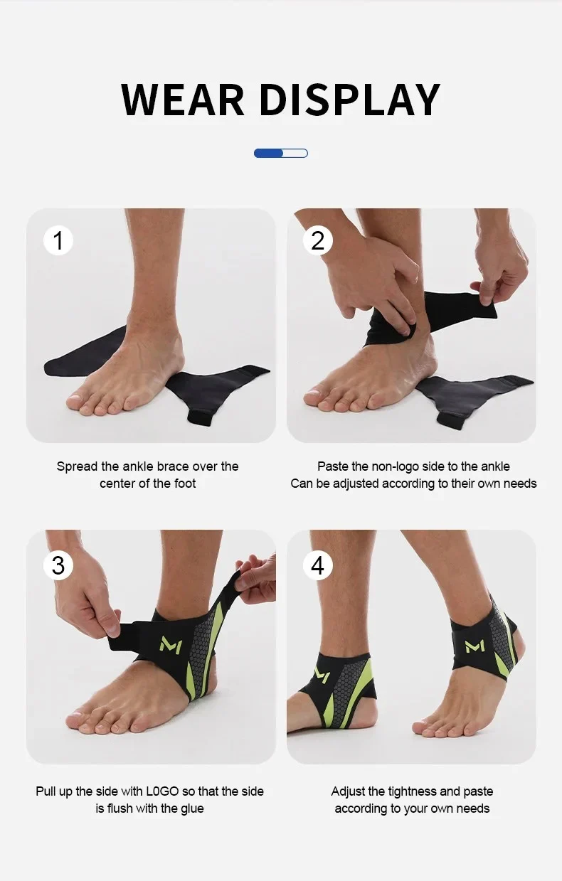 Knöchelbandage elastisch Fußbandage Sprunggelenk Sport Unisex