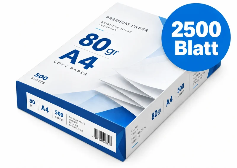 Druckerpapier A4 80 g/m² Weiß – Kopierpapier für Laser, Inkjet, Büro Homeoffice