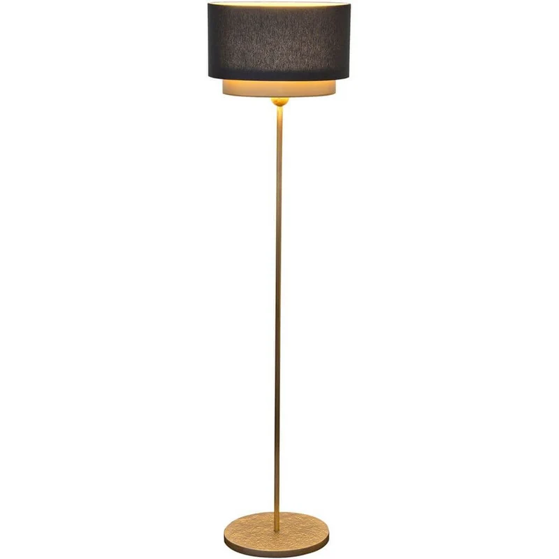 Stehleuchte Mattia Oval Eisen Gold-Schwarz