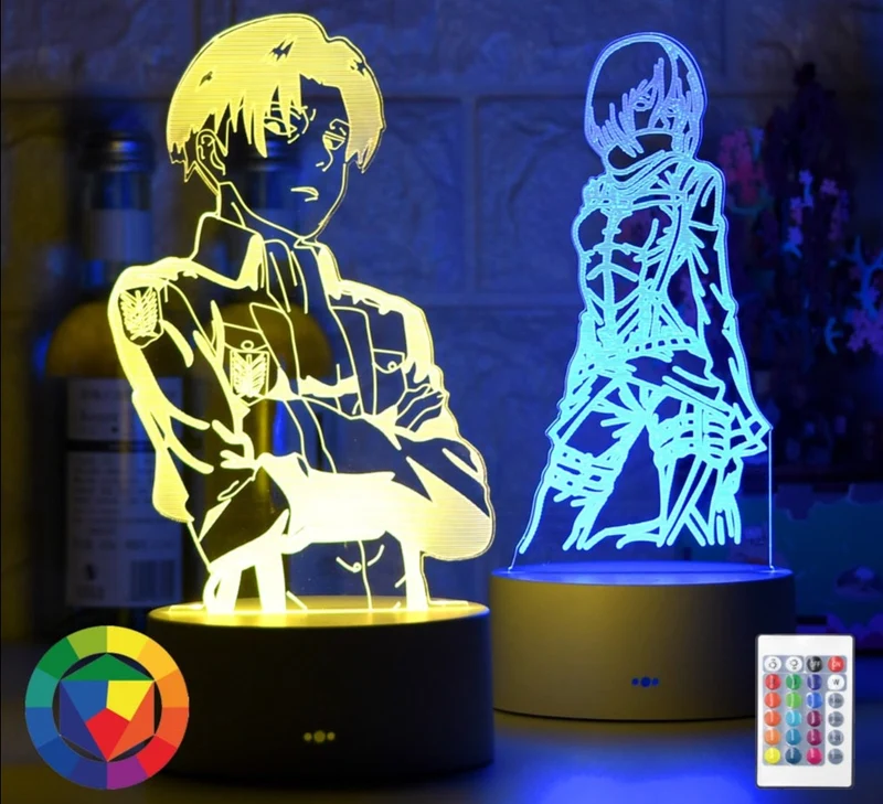Attack on Titan Nacht Lampe mit Farbwechsel Effekt und 3D LED