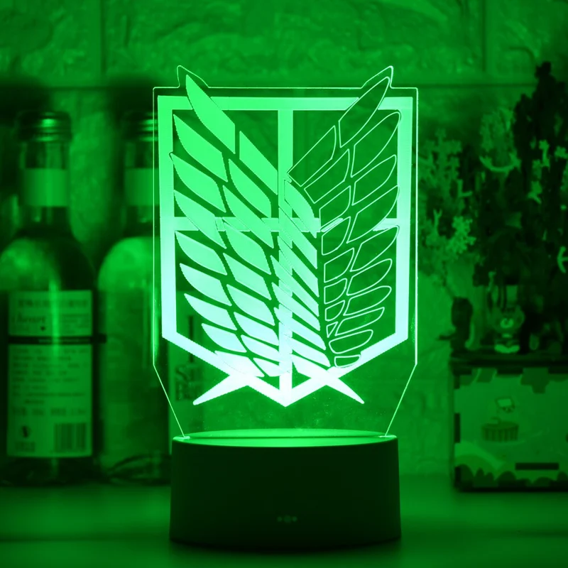 Attack on Titan Nacht Lampe mit Farbwechsel Effekt und 3D LED