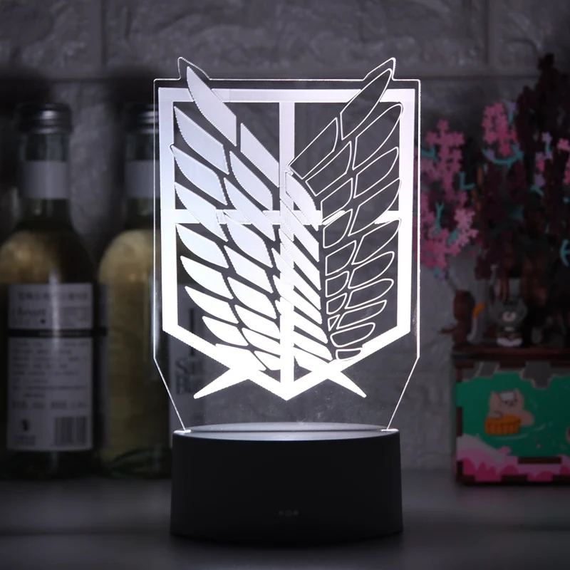 Attack on Titan Nacht Lampe mit Farbwechsel Effekt und 3D LED