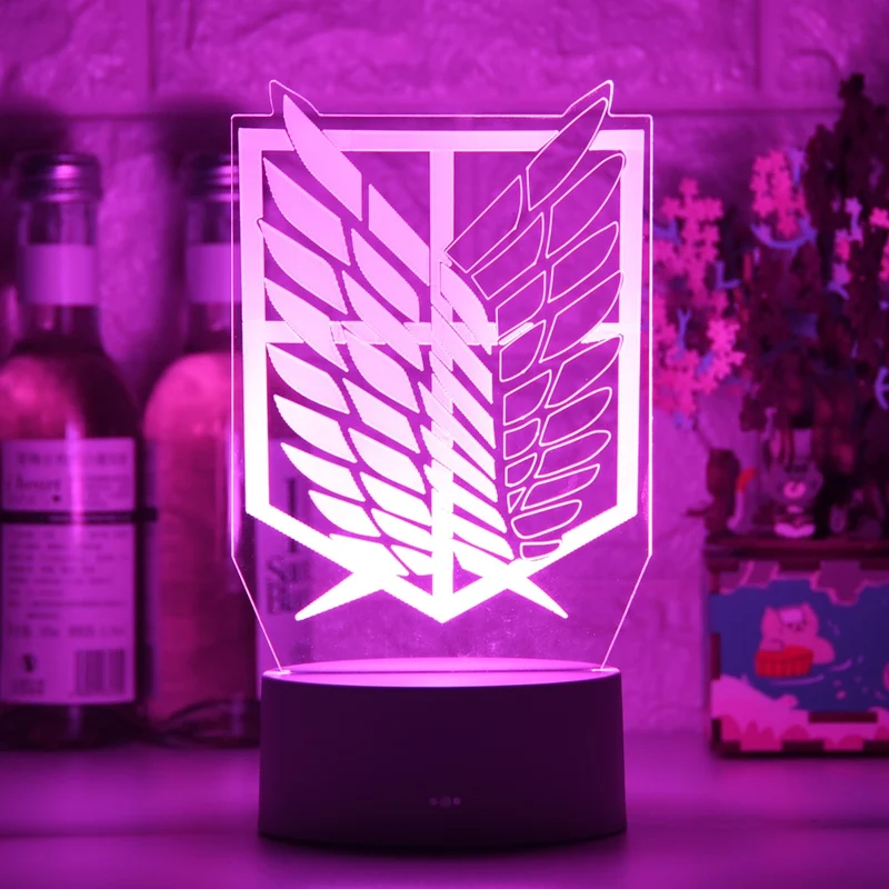 Attack on Titan Nacht Lampe mit Farbwechsel Effekt und 3D LED