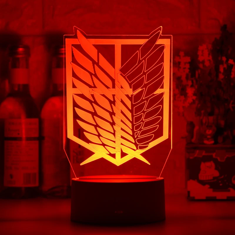 Attack on Titan Nacht Lampe mit Farbwechsel Effekt und 3D LED