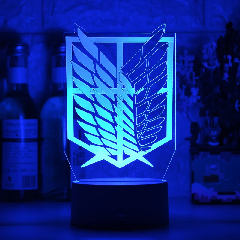 Attack on Titan Nacht Lampe mit Farbwechsel Effekt und 3D LED