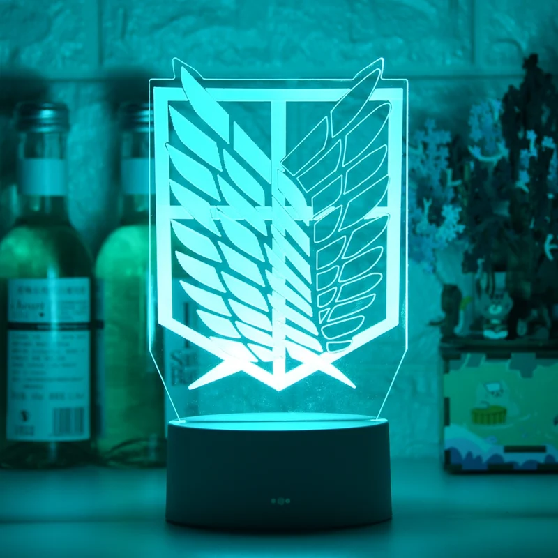 Attack on Titan Nacht Lampe mit Farbwechsel Effekt und 3D LED