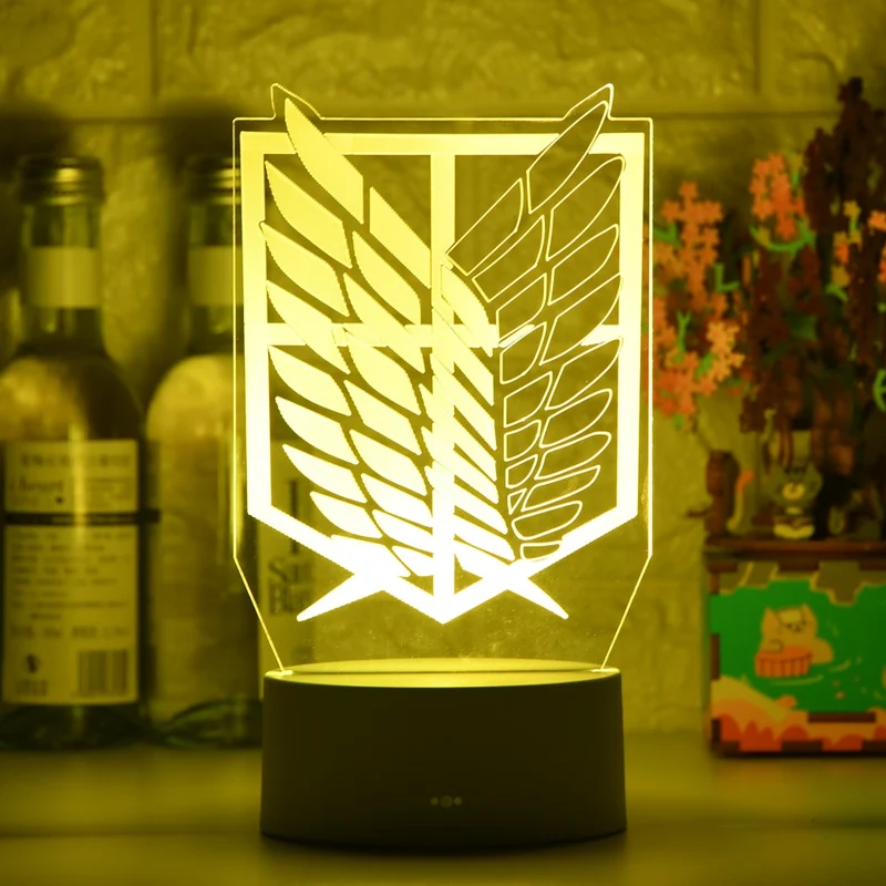 Attack on Titan Nacht Lampe mit Farbwechsel Effekt und 3D LED