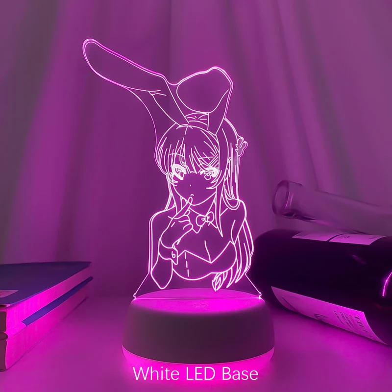 3D LED Nachtlicht Bunny Girl Senpai Mai Sakurajima Anime Lampe