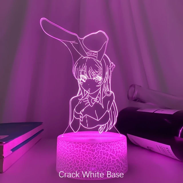 3D LED Nachtlicht Bunny Girl Senpai Mai Sakurajima Anime Lampe