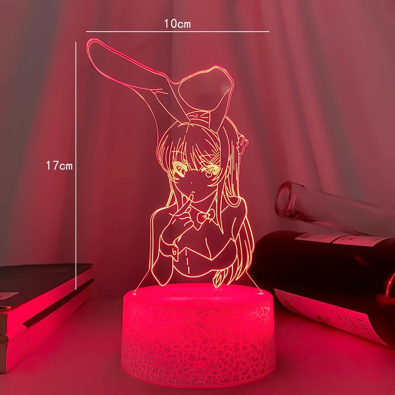 3D LED Nachtlicht Bunny Girl Senpai Mai Sakurajima Anime Lampe