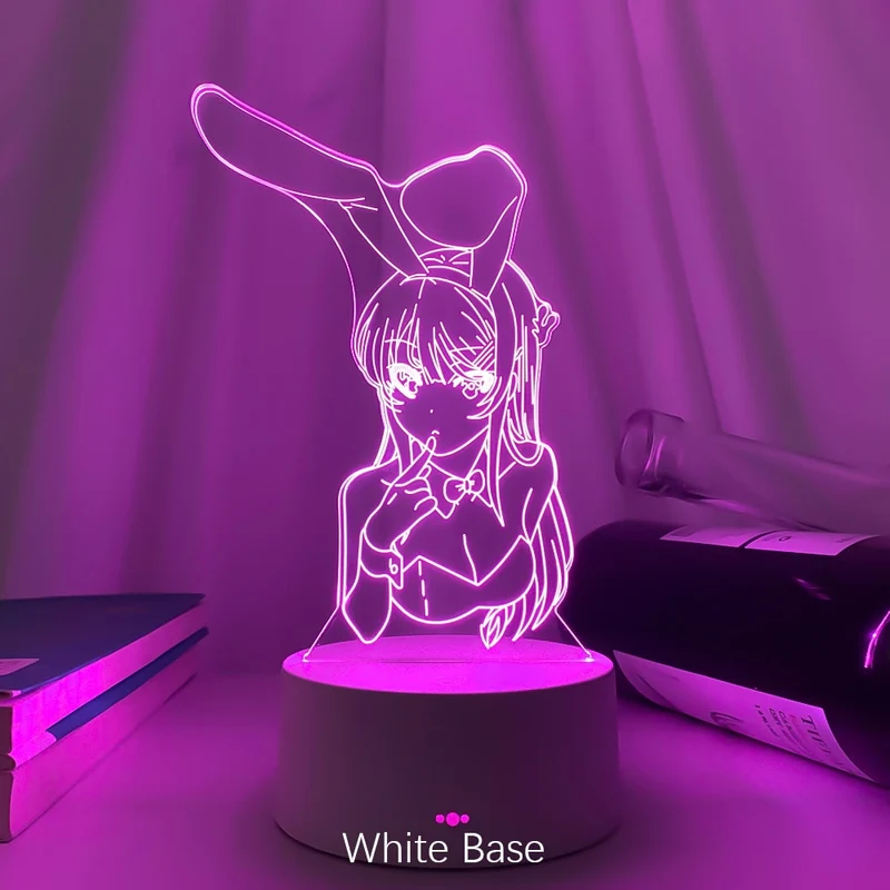 3D LED Nachtlicht Bunny Girl Senpai Mai Sakurajima Anime Lampe