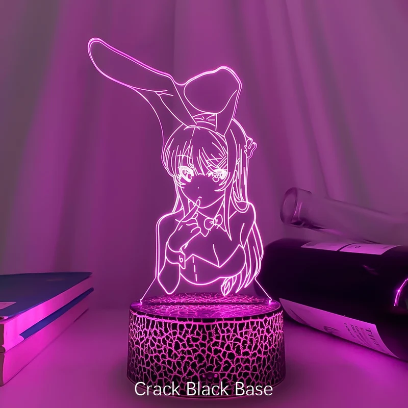 3D LED Nachtlicht Bunny Girl Senpai Mai Sakurajima Anime Lampe