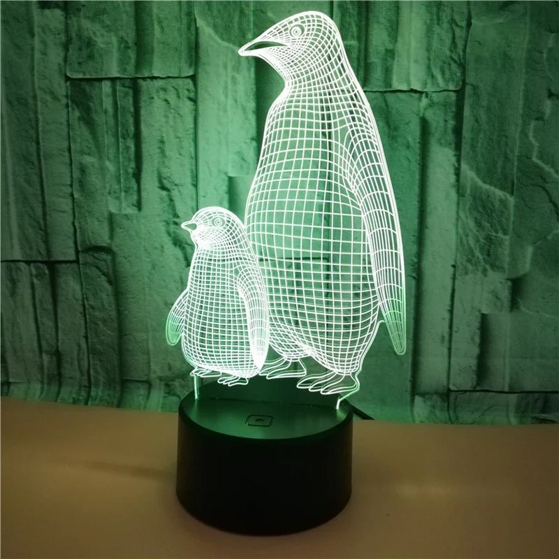 Nacht Lampe mit Pinguin Motiv und Farbwechsel