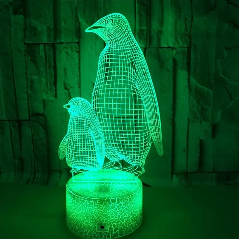 Nacht Lampe mit Pinguin Motiv und Farbwechsel