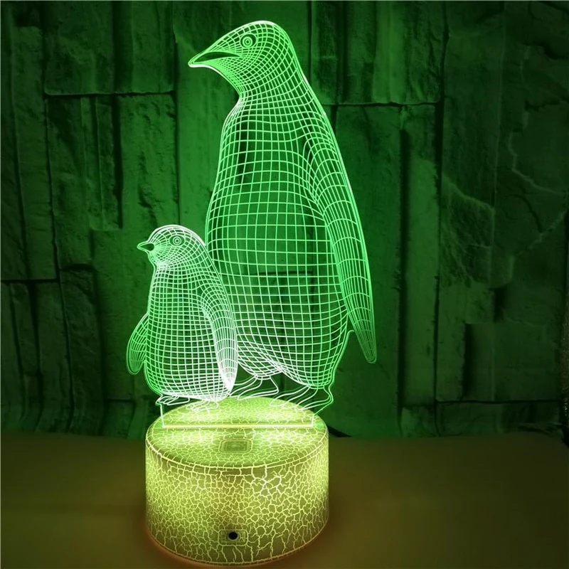 Nacht Lampe mit Pinguin Motiv und Farbwechsel