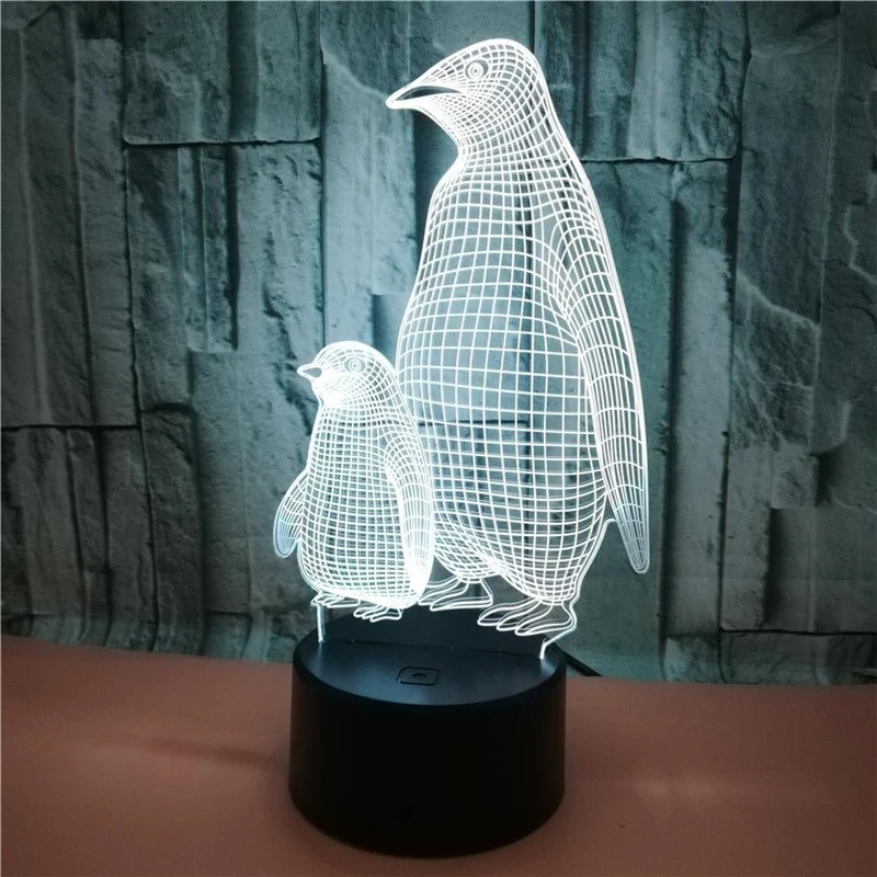 Nacht Lampe mit Pinguin Motiv und Farbwechsel