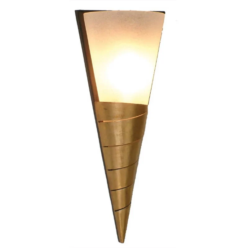 Wandleuchte Innovazione Eisen-Glas Braun-Schwarz-Gold