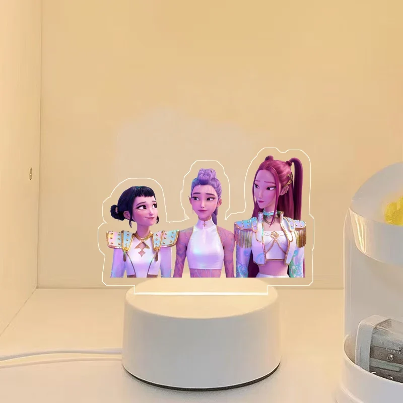 KPop Demon Hunters Nachtlicht HunterX Deko Lampe, Zoey Rumi Mira Saja Boys Motive