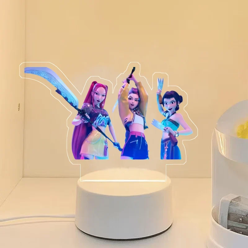 KPop Demon Hunters Nachtlicht HunterX Deko Lampe, Zoey Rumi Mira Saja Boys Motive