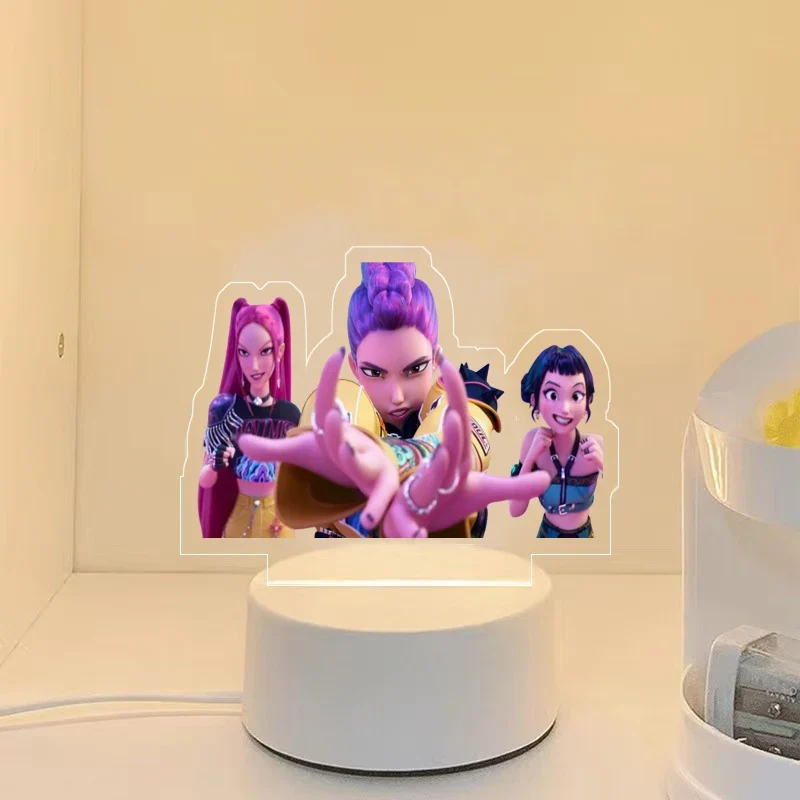KPop Demon Hunters Nachtlicht HunterX Deko Lampe, Zoey Rumi Mira Saja Boys Motive