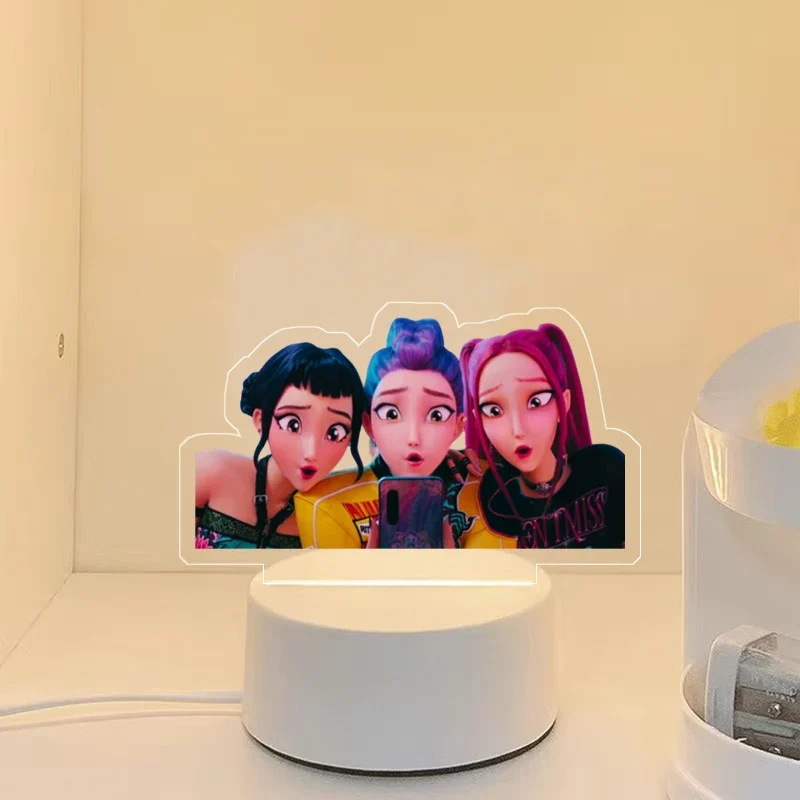 KPop Demon Hunters Nachtlicht HunterX Deko Lampe, Zoey Rumi Mira Saja Boys Motive