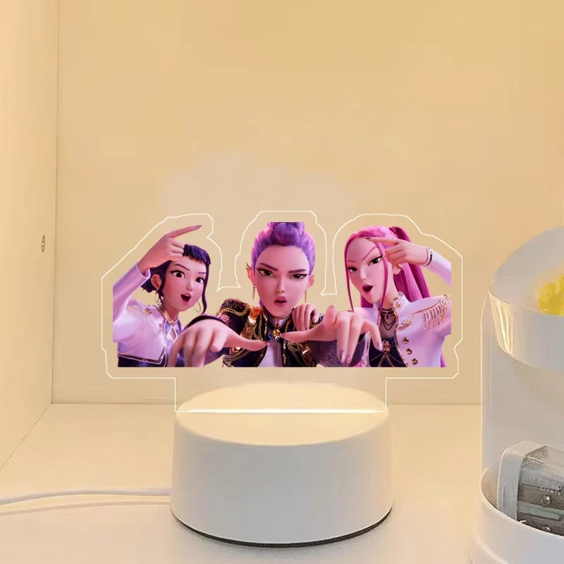 KPop Demon Hunters Nachtlicht HunterX Deko Lampe, Zoey Rumi Mira Saja Boys Motive