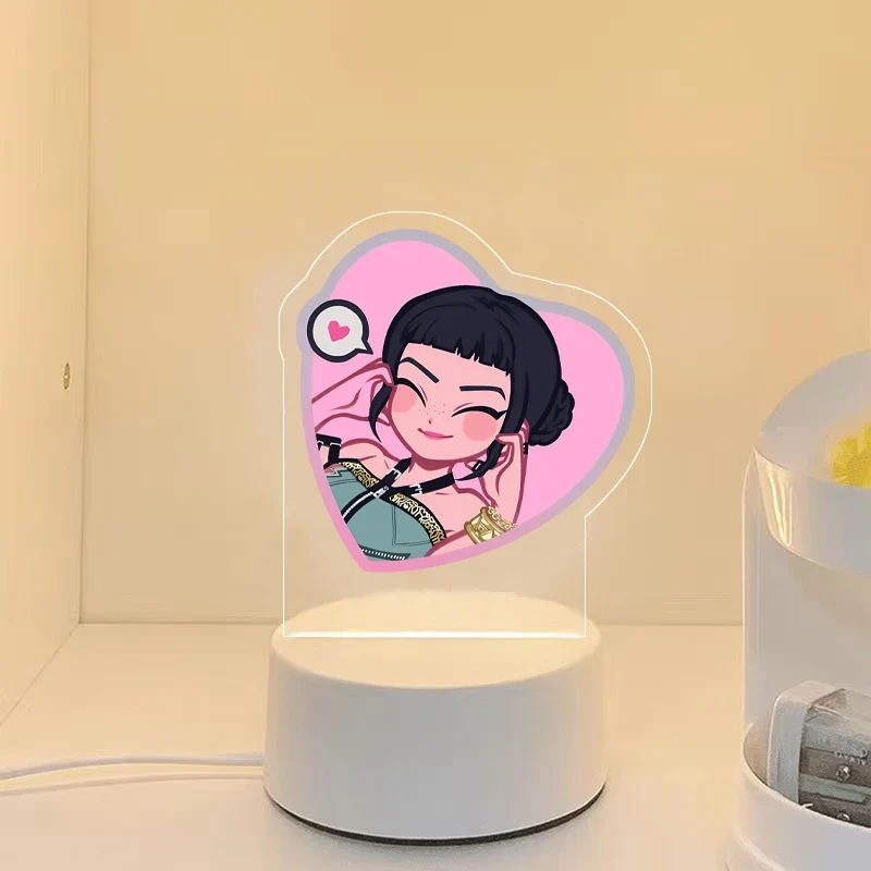 KPop Demon Hunters Nachtlicht HunterX Deko Lampe, Zoey Rumi Mira Saja Boys Motive