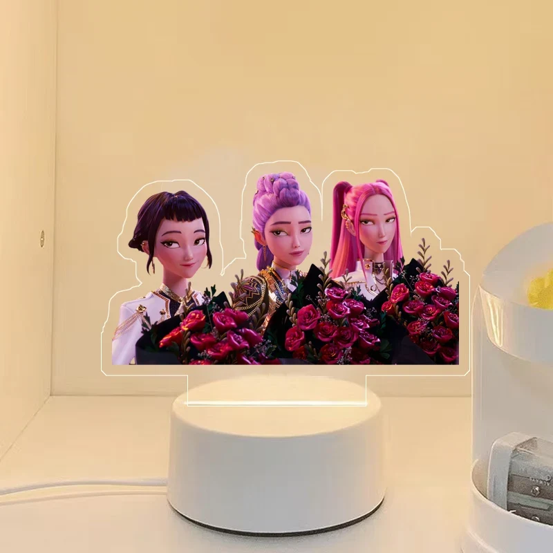 KPop Demon Hunters Nachtlicht HunterX Deko Lampe, Zoey Rumi Mira Saja Boys Motive
