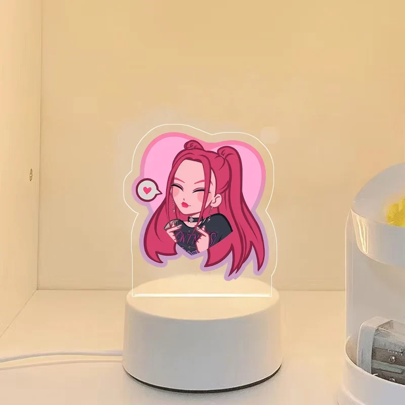 KPop Demon Hunters Nachtlicht HunterX Deko Lampe, Zoey Rumi Mira Saja Boys Motive
