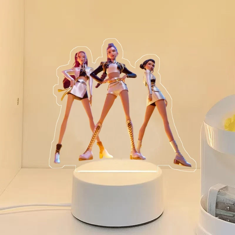 KPop Demon Hunters Nachtlicht HunterX Deko Lampe, Zoey Rumi Mira Saja Boys Motive