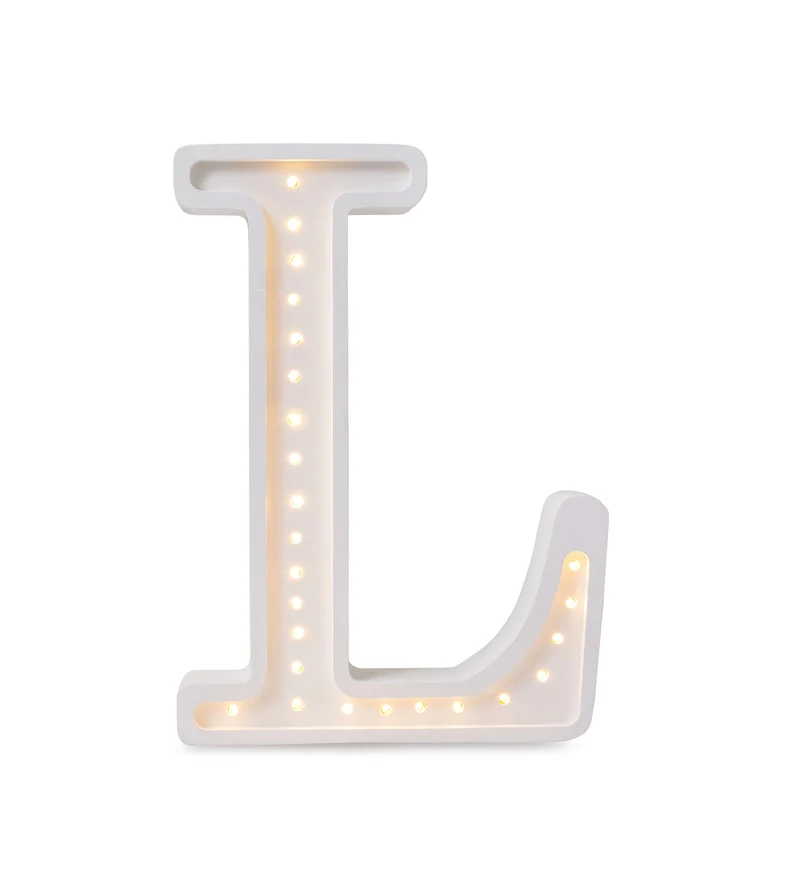 Little Lights Letter L Night Light | White