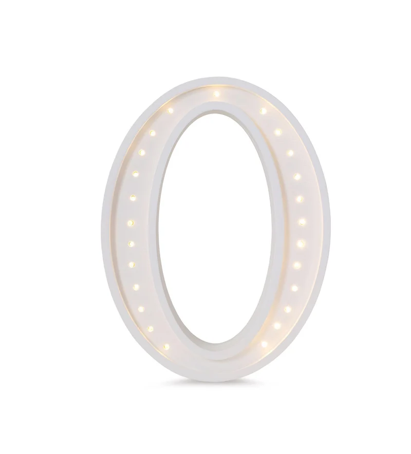 Little Lights Letter O Night Light | White