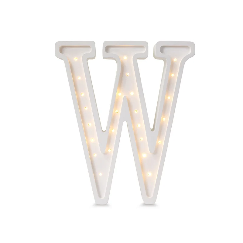 Little Lights Letter W Night Light | White